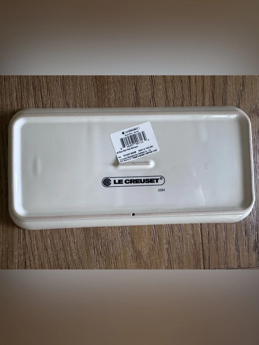 Le Creuset Rectangular Plate 25 cm Meringue